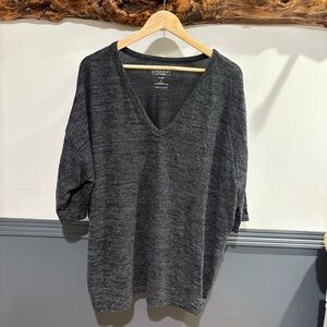 Torrid Dark Gray Super Soft Plush V-Neck Top